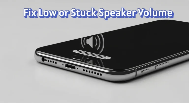 Smartphone speaker with low or stuck volume output during audio playback