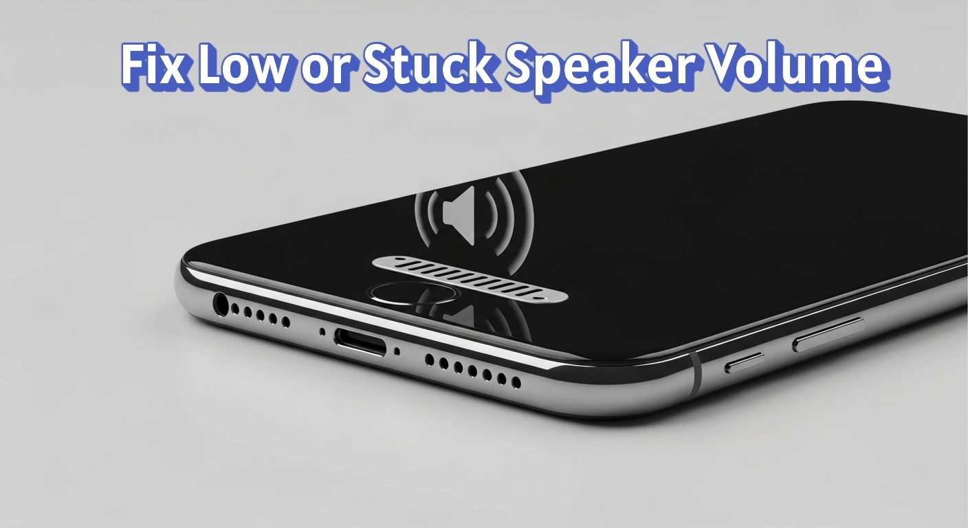 Smartphone speaker with low or stuck volume output during audio playback