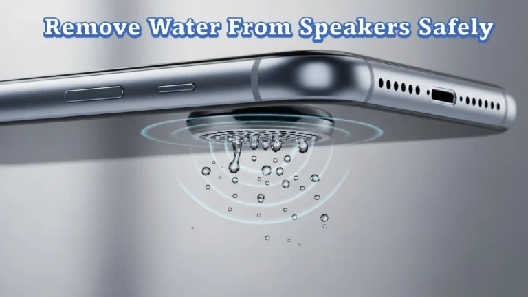 Using an online sound frequency tool to remove water from a smartphone speaker safely