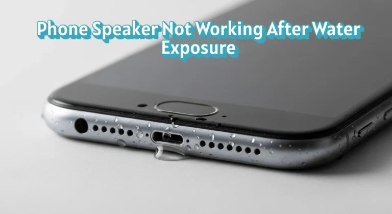 Smartphone speaker with water droplets causing low or no sound after phone water damage